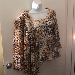 2 piece leopard sweater set with matching jacket